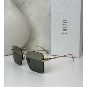 NEW Dior CDior S3U Rimless Mirror Sunglasses in Green